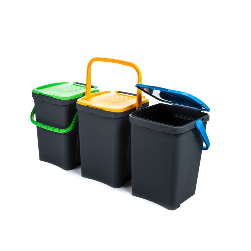 Pattumiera Bidone per Raccolta Differenziata Recycling Vetro 50 litri 