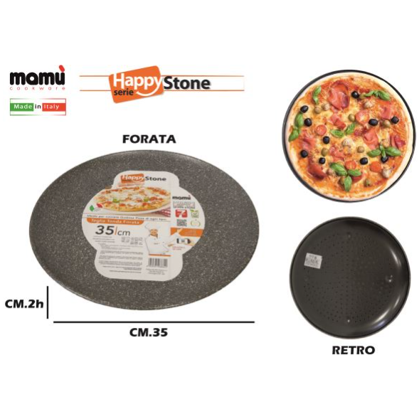 Teglia Quadrata Alta Mamù Pizza Happy Stone Ruoto Varie Misure - Casalinghi  Esposito