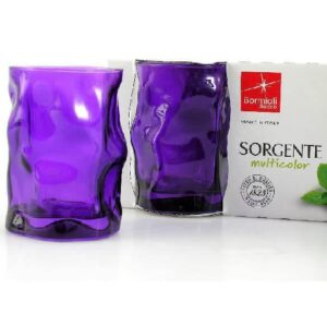 Bicchiere Sorgente Viola Bormioli 30cl Bicchieri Vetro Bibita Acqua Cocktail Colorato Bar