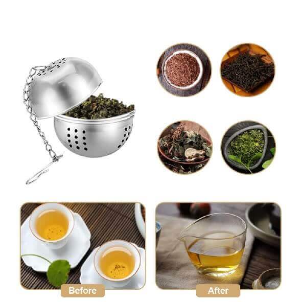 Filtro Tè Grande Hmj Forma Ovetto Te Acciaio Inox Infusore Erbe Odori con catenella Filtro Tè Grande Hmj Forma Ovetto Te Acciaio Inox Infusore Erbe Odori con catenella