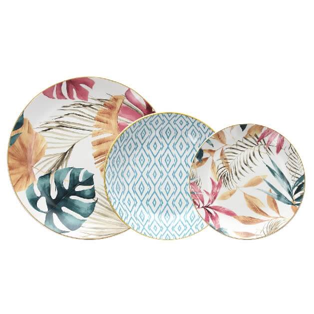 Servizio Piatti Tognana Madison Tropical Rose Piatto Ceramica Tavola 18 Pezzi Nature Servizio Piatti Tognana Madison Tropical Rose Piatto Ceramica Tavola 18 Pezzi Nature