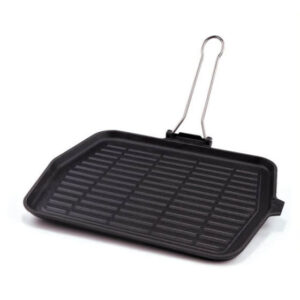 Bistecchiera Dietella 21x30cm Ilsa Ghisa Piastra Rigata Rettangolare Griglia carne verdure pesce