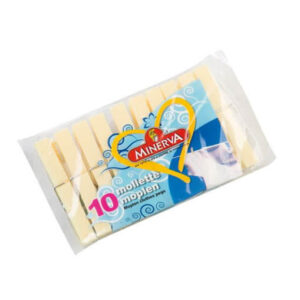 Set 10 Mollette Minerva Plastica Pinze per Bucato Stendi Panni
