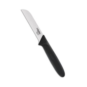 Coltello Spelucchino Punta Tonda Bufalo cm 9 Professionale Manico Nero Plastica