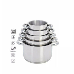 Pentola Acciaio Inox EveryDay Blumenthal Bavaria Casseruola 2 Manici Induzione pentolino doppio fondo