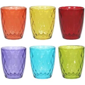 Bicchiere Jenny Vetro Multicolor Tognana Set 6 Bicchieri Vetro Acqua Bibita Tavola