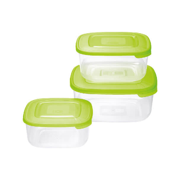 Tris Contenitori Frigo Box Quadrati Tontarelli Contenitore Plastica congelatore forno micrroonde Tris Contenitori Frigo Box Quadrati Tontarelli Contenitore Plastica congelatore forno micrroonde