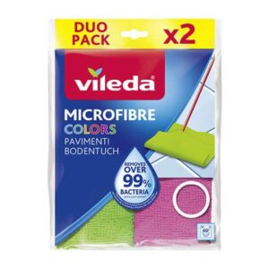 Panno Pavimenti Microfibra Colors Vileda Straccio Set 2 pezzi