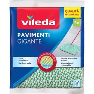 Panno Pavimenti Microfibra Gigante Vileda Straccio Set 3 Pezzi