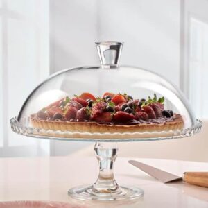 Portatorta Alzata Pasabahce Patisserie con Coperchio cm 32 con Piede Vetro Trasparente servizio bar dolci torte