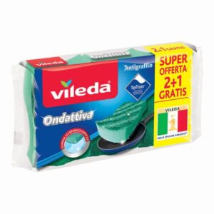 Spugna Ondattiva Milleusi Vileda Spugnetta Set 2+1 Pezzi