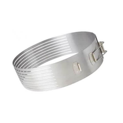 Anello Tagliatorte Kaufgut Eva Regolabile cm 26-28 Affetta Torta Acciaio Inox Decorazione