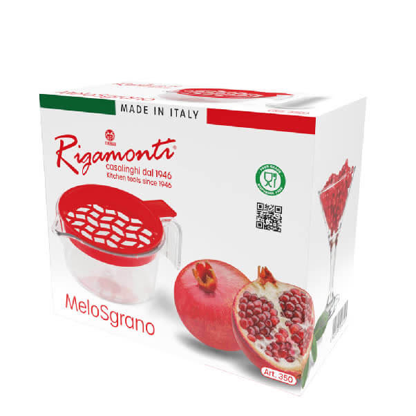 Sgrana Melograno Melosgrano Rigamonti Plastica con recipiente e pestello Sgrana Melograno Melosgrano Rigamonti Plastica con recipiente e pestello