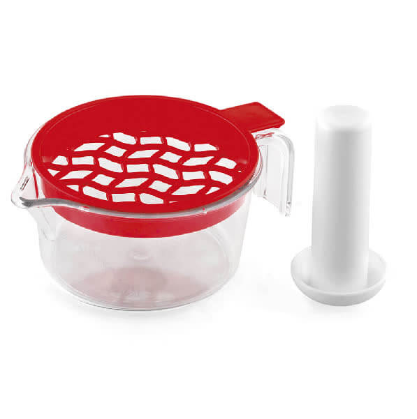 Sgrana Melograno Melosgrano Rigamonti Plastica con recipiente e pestello Sgrana Melograno Melosgrano Rigamonti Plastica con recipiente e pestello