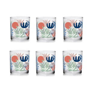 Bicchiere Linda Dream Park Cerve Set 6 Bicchieri cl 22 Vetro Acqua bibita