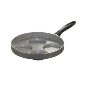 Padella Pancake 4 Fori cm 28 Mamù Happy Stone Piastra Alluminio Antiaderente uova