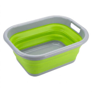 Cesta Rettangolare Pieghevole General Trade Bacinella Silicone e Plastica 11 Litri barca camper giardino