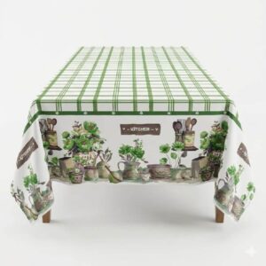 Tovaglia Tavola Kitchen Mastro Bianco Cotone 12 Posti shabby cucina