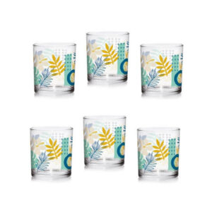 Bicchiere Linda Alma Cerve cl 22 Set 6 Bicchieri Vetro Colorato Acqua