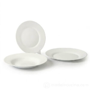 Piatto Toledo Bormioli Vetro Opale Bianco Set 18 Piatti Piano Fondo Frutta tavola resistenti