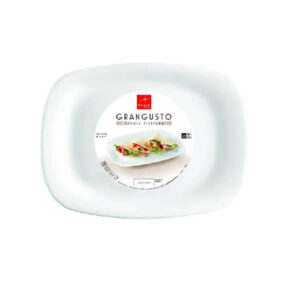 Piatto Rettangolare Grangusto 21cm Bormioli Set 6 Vassoio Sperlunga Vetro portata ristorante