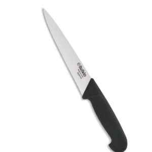 Coltello Scanno Costa Tonda Bufalo Professionale Manico Nero Plastica Varie Misure