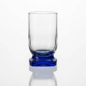Bicchierino Liquore Ibisco Bormioli Set 3 Bicchiere con Piede Azzurro Amaro bar