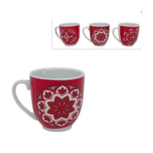 Tazzina Xmas Porcellana cl 9 Set 6 Tazzine Tazza Decorata da Caffè
